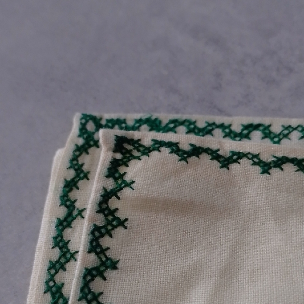 Vintage Hand Embroidered Floral Tablecloth - Picture 3 of 6